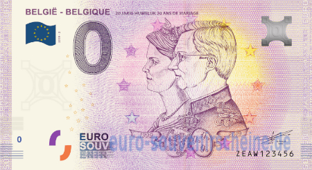 ZEAW-2019-2 BELGIË - BELGIQUE 20 JARIG HUWELIJK 20 ANS DE MARIAGE