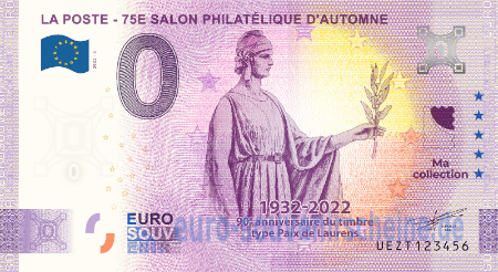 UEZT-2022-3 LA POSTE - SALON PHILATELIQUE D'AUTOMNE 